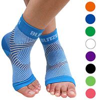 Plantar Fasciitis Socks with Arch Support, Foot Care Compression Sleeve, Eases Swelling & Heel Spurs, Ankle Brace Support, Relieve Pain Fast Blue L-XL