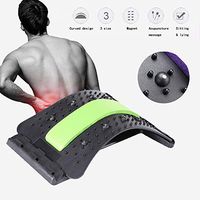 Back Stretcher Device with Magnetic Points,Back Pain Relief for Yoga Training Back Stretching 3 Adjustable Settings for Back Stretcher Device,Green