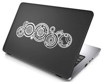 Doctor Who Gallifreyan Name Die-Cut Vinyl Decal Sticker for MacBook Laptop Car (White)
