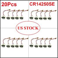 Replacement Battery for SANYO FDK CR14250SE (3V) 1747-BA PLC Backup Power Supply with Black Plug US Stock (Pack of 20)