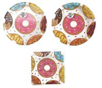 Donut Time Party Plates (16) Napkins (16) Party Bundle