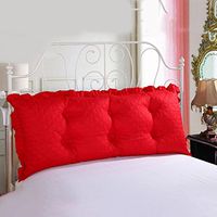 Cushion Tatami Lumbar pad Bedside Soft Bag, Large Bed, Cotton pad backrest, Washable Triangle Home DecorationA+ (Color : Red, Size : 100cm(39.37in))