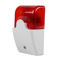 VBESTLIFE 12V Wired Strobe Siren, Sound Alarm Strobe Red Light Sound Siren Home Security Alarm System