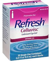 Refresh Celluvisc Lubricant Soothing Eye Gel, 0.01 oz Single Use Vials, 30 Count Per Box (5 Boxes) by Refresh