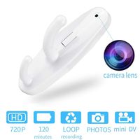 Mini Spy Hidden Camera Coat Hook Camera Motion Detection Clothes Hook Cam Covert Recorder Home Security Nanny Cam White