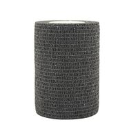 Vet Wrap 3 inch x 6 Pack Black Tape for Skin Bandage Tape Vet Tape Cohesive Bandage Fabric Bandages Self Sticking Bandage Wrap Self Adhering Bandage Wrap Bandage Stretch Self Adhesive Tape
