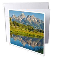 3dRose USA Wyoming Grand Teton National Park Greeting Cards, Set of 12 (gc_189604_2)
