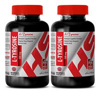Lower Blood Pressure Naturally - L Tyrosine 500MG - Brain Booster Memory - 2 Bottles (120 Capsules)