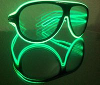 GloFX Aviator Style Diffraction Glasses with GREEN Luminescence
