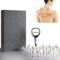 Ewinodon Cups Vacuum Cupping Medical Vacuum Cans Body Cups Cellulite Suction Cup Therapy Back Massage Relax Anti-Cellulite