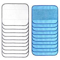 Anharluka 20-Pack Microfiber Mopping Cloths, 10 Wet + 10 Dry Washable & Reusable Mop Pads, Fits iRobot Braava 380 380t 320 321 Mint 4200 4205 5200 5200C