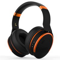 COWIN E8 [Upgraded] Active Noise Cancelling Headphone Bluetooth Headphones with Microphone Hi-Fi Deep Bass Wireless Headphones Over Ear 20 Hour Playtime for Travel/Work/TV/Computer/Phone - Orange