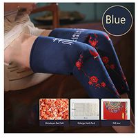 YOGANHJAT Heated Knee Brace Wrap for Arthritis Electric Heating Pad Massage Knee Joint Warmer for Pain Relief Arthritis Injury Recovery Cramps Recovery 220V,Blue