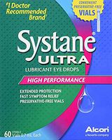 Systane Ultra Lubricant Eye Drops Preservative-Free Vials, 0.7mL. Value Pack - 60 Single-Use Vials
