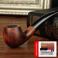 Tobacco smoking pipe,Handmade,Detachable,Smoking pipe,3 in 1 scraper,Pipe cleaners Phoebe Accessories Small shiny tobacco pipe-Glossy 13x4x3cm(5x2x1inch)