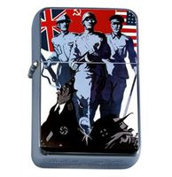 Victory Soviet Russian World War Ii Windproof Refillable Flip Top Oil Lighter with Tin Gift Box D-109