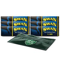 Swan 1 1/4 Rice Rolling Papers (6 Packs) and Leaf Lock Gear Smell Proof Pouch
