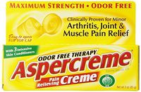Aspercreme Odor Free Topical Analgesic Cream, 3 Ounce Tubes, (Pack of 6) by Aspercreme