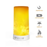 LED Flame Effect Light, CFGROW USB Rechargeable Flame Table Lamp,Waterproof Flame Lights with Magnegic Base, 4 Modes Upside Down Effect Flame Lamp for Festival/Hotel/Bar Party Decoration