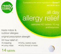 ReadyInCase(R) - Compare to Zyrtex - All Day Allergy Relief - 14 Ct Box - 3 Box Pack (42 Total Count)