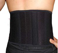IRUFA, WA-OS-12,3D Breathable Elastic Fabric Lumbar Lower Back Brace w/4 Stays, Back Brace - Relief from Back Pain, Muscle Spasms, Sprains, Arthritic Back (XXL)