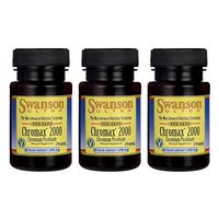 Swanson Chromax 2000 2000 mcg 60 Veg Capsules (3 Pack)