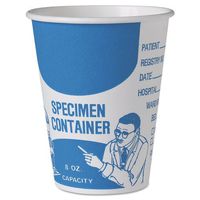SOLO Cup Company Paper Specimen Cups, 8 oz, Blue/White - Includes 20 bags of 50 cups each