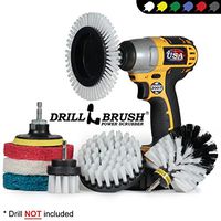 Drillbrush Scouring Pad and Drill Scrub Brush Kit - Auto Detailing Brush Kit with Scrub Pads - Carpet Power Scrubber - Drill Brush Cleaning Attachment Set - Nylon Drill Brush Attachment Scrub Brushes