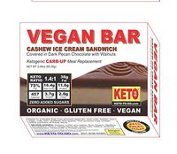 Vegan BAR - Cashew Vanilla Ice Cream Sandwich - Organic, Raw, Low Carb, Sugar Free, Gluten Free, Dairy Free, Soy Free, Vegan! 3-Pak