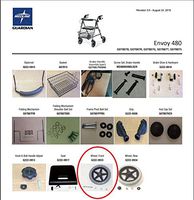 Medline Wheel - 8 in. Front, Guardian Envoy 480
