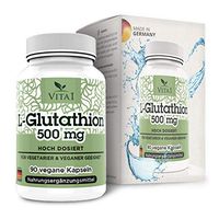 VITA1 L-Glutathione 250mg • 90 Capsules (6-Weeks-Supply) • Gluten-Free, Vegan, Kosher & Halal • Made in Germany