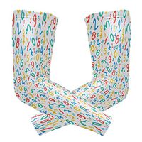 LEVEIS Numbers for School Arm Sleeves UV Protection for Men Women Sunblock Protective Gloves Running Golf Cycling Driving Long Arm Cover 1 Pair