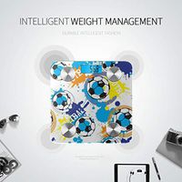 Bluetooth Weight Scale Kg Cartoon Cute Doodle Comic Round Ball Scale Bmi Body Fat Composition Monitor Analyzer with Smartphone App for Body Management-396 Lbs