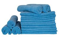 Microfiber Cleaning Cloth 200 Pack, 16x16, 300GSM Premium Quality (4 Colors Available) (Blue)