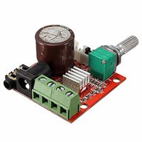 GUWANJI Mini Stereo AMP Audio Amplify Board Digital Portable Ampli Module 10W+10W Dual Channel Amplifier Class-D 12V DC Amplifier for PC Speaker Car Auto Motor Automotive Vehicle Motorcycle