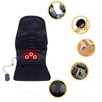 Auto Electric Massage Cushion, Auto Car Home Office Full-Body Neck Back Neck Lumbar Massage Chair Relaxation Anti Stress Pad Seat Heat (US)