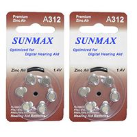 Sunmax 12 X Hearing Aid Batteries A312 312A Za312 312 Pr41 U