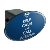 Superman Keep Calm and Call Oval Tow Trailer Hitch Cover Plug Insert