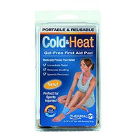 Thermalon Gel-Free Cold and Heat Pad for Ankle, Wrist, and Head, Small. 4/12" x 12" pad with strap