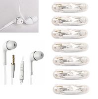 we3Dcell 8 pcs lot Headset Earphone Earbud stereo for Samsung Galaxy HTC LG ZTE IPHONE (white)