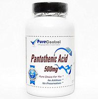 Pantothenic Acid 500mg // 200 Capsules // Pure // by PureControl Supplements
