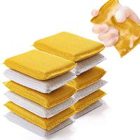 12 Pieces Scrubbing Sponges, Heavy Duty Non-Scratch Scrubbing Cleaner Sponges Dish Washing and Bathroom Sponges Multi-Surface Non-Metal Dish Scouring Scrubbers