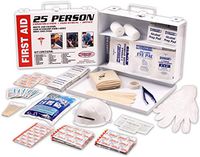 Stark First Aid 25-Person (166 Pieces) ANSI/OSHA Compliant First Aid Kit First Aid Guide Booklet Emergency Medical Supply with Case