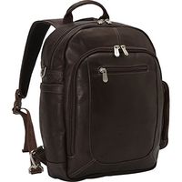 Piel Leather Laptop Backpack/Shoulder Bag, Chocolate