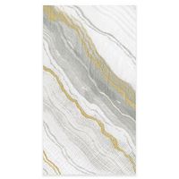15-Count Marble Grey Paper Guest Towels - (8" L x 4.5" W) 3-ply Paper Construction
