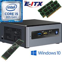 Intel NUC8I5BEH 8th Gen Core i5 System, 8GB Dual Channel DDR4, 480GB M.2 SSD, Win 10 Pro Installed & Configured by E-ITX