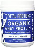 Unflavored Organic Whey Protein, 25g of Protein per Serving - 18 oz Canister - Vital Proteins