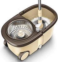 ZLiterary ZDNALS Mop Bucket Rotation Without Washing by Hand and Dehydration in Sec ZDNALS (Color : Brown)