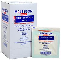 McKesson 16-4282 Medi-Pak Oval Eye Pad, 2-1/8" Width, 2-5/8" Length, 2.125" Width, 2.625" Length (Pack of 600)