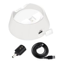 Meijunter USB Charging Dock Cradle Charger Adapter Battery Base Station External Battery Power Bank w/Wireless Magnetic Power Connector for Amazon Echo Bluetooth Speake(White)